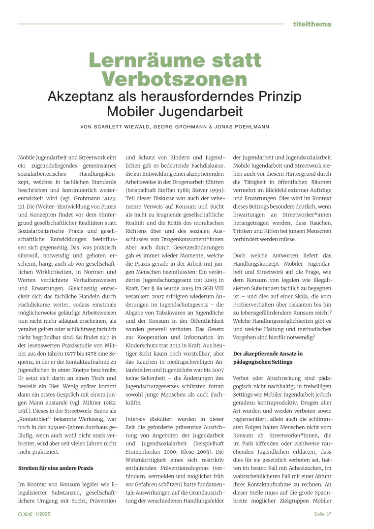 Cover Lernorte statt Verbotszonen